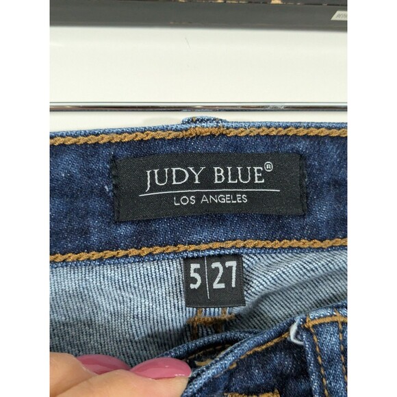 Judy Blue Women's Mid Rise Bootcut Jeans Size 5/27 Inseam 30" Dark Wash - Picture 2 of 10